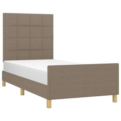 Okvir za krevet bez madraca smeđesivi 90x200cm od tkanine - Sivo-smeđa 90 x 200 cm Blok s kvadratima Cijena