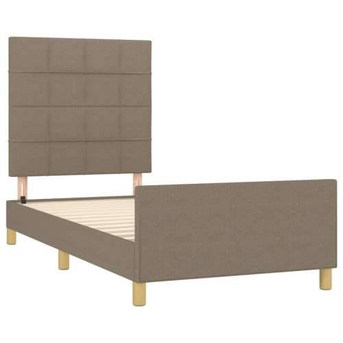 Okvir za krevet bez madraca smeđesivi 90x200cm od tkanine - Sivo-smeđa 90 x 200 cm Blok s kvadratima Cijena
