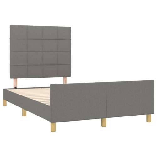Okvir kreveta bez madraca tamnosivi 120 x 200 cm od tkanine - Tamno siva 120 x 200 cm Blok s kvadratima Cijena