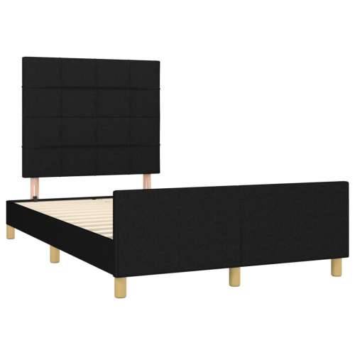 Okvir kreveta bez madraca crni 120 x 200 cm od tkanine - Crna 120 x 200 cm Blok s kvadratima Cijena