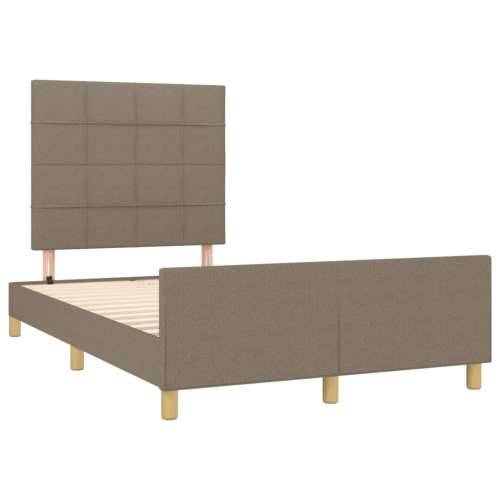Okvir kreveta bez madraca smeđesivi 120 x 200 cm od tkanine - Sivo-smeđa 120 x 200 cm Blok s kvadratima Cijena