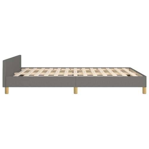 Okvir za krevet bez madraca tamnosivi 140 x 190 cm od tkanine - Tamno siva 140 x 190 cm Blok s kvadratima Cijena