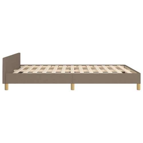Okvir za krevet bez madraca smeđesivi 140 x 190 cm od tkanine - Sivo-smeđa 140 x 190 cm Blok s kvadratima Cijena