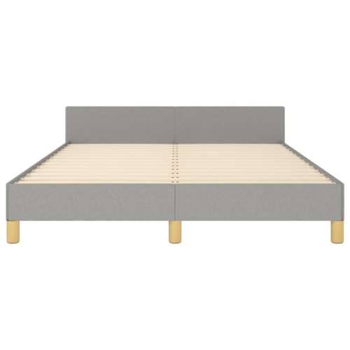 Okvir za krevet bez madraca svjetlosivi 140x200 cm od tkanine - Svjetlosiva 140 x 200 cm Blok s kvadratima Cijena