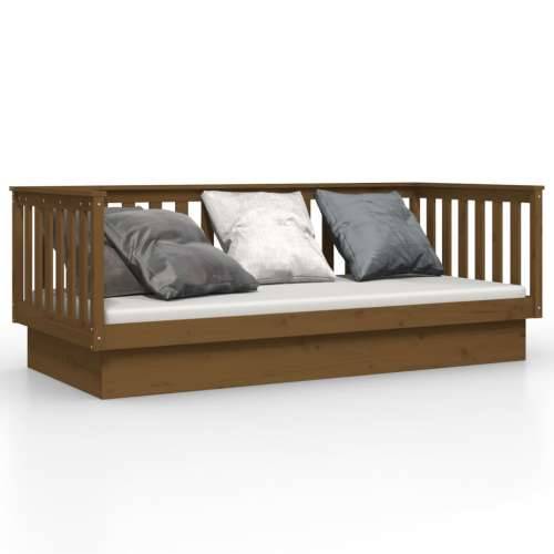 Dnevni ležaj smeđa boja meda 80 x 200 cm od masivne borovine - boja meda 80 x 200 cm Cijena