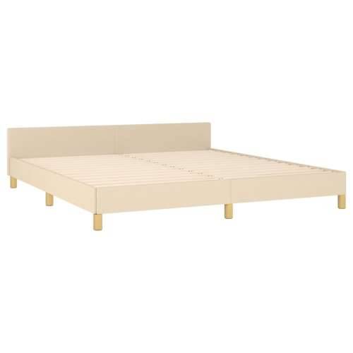 Okvir za krevet bez madraca krem 180 x 200 cm od tkanine - Krema 180 x 200 cm Blok s kvadratima Cijena