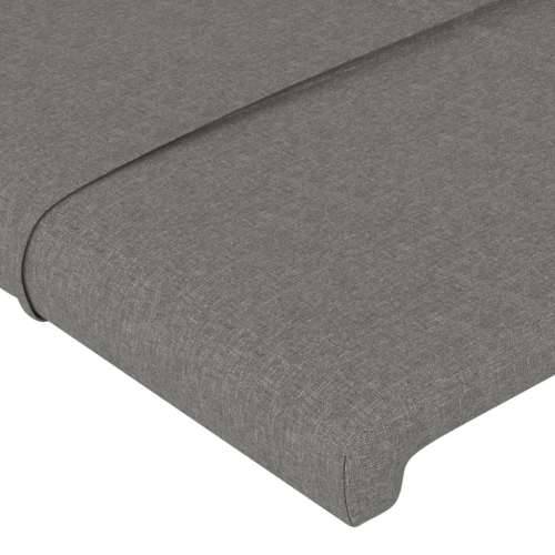 Okvir za krevet bez madraca tamnosivi 200x200 cm od tkanine - Tamno siva 200 x 200 cm Blok s kvadratima Cijena