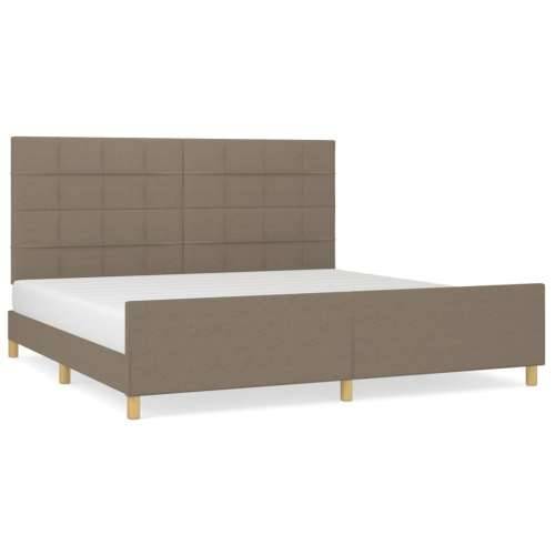 Okvir za krevet bez madraca smeđesivi 200x200 cm od tkanine - Sivo-smeđa 200 x 200 cm Blok s kvadratima Cijena