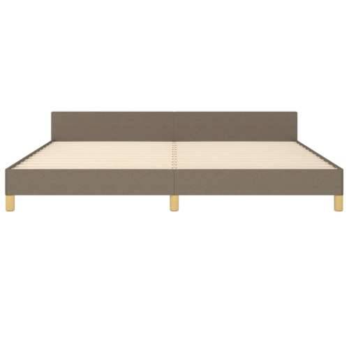 Okvir za krevet bez madraca smeđesivi 200x200 cm od tkanine - Sivo-smeđa 200 x 200 cm Blok s kvadratima Cijena