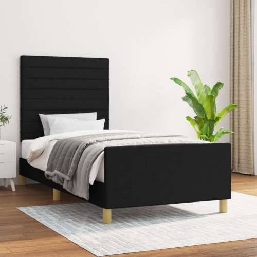Okvir za krevet bez madraca crni 80x200cm od tkanine - Crna 80 x 200 cm vodoravne pruge Cijena