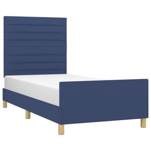Okvir za krevet bez madraca plava 80x200cm od tkanine - Plava 80 x 200 cm vodoravne pruge Cijena