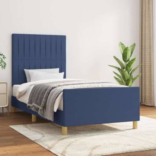 Okvir za krevet bez madraca plava 80x200cm od tkanine - Plava 80 x 200 cm Okomite pruge Cijena