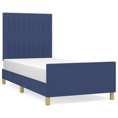 Okvir za krevet bez madraca plava 80x200cm od tkanine - Plava 80 x 200 cm Okomite pruge Cijena