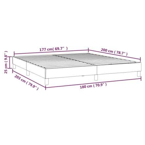 Okvir za krevet plavi 180x200 cm od tkanine Cijena