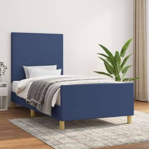 Okvir za krevet bez madraca plava 80x200cm od tkanine - Plava 80 x 200 cm Gladak dizajn Cijena
