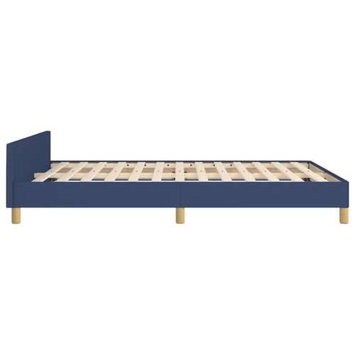 Okvir za krevet bez madraca plavi 140 x 190 cm od tkanine - Plava 140 x 190 cm Gladak dizajn Cijena