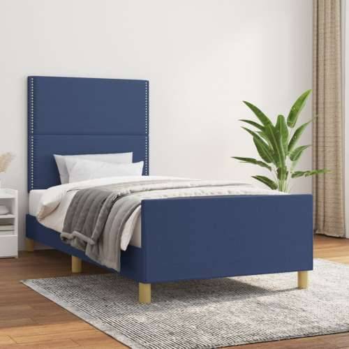 Okvir za krevet bez madraca plava 80x200cm od tkanine - Plava 80 x 200 cm Obično s čavlima Cijena