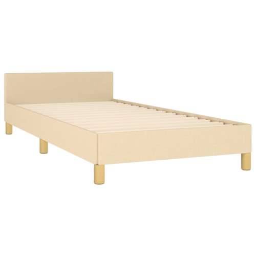 Okvir za krevet bez madraca krem 90x200cm od tkanine - Krema 90 x 200 cm Obično s čavlima Cijena