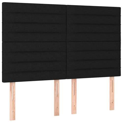 Okvir za krevet bez madraca crni 140 x 190 cm od tkanine - Crna 140 x 190 cm vodoravne pruge Cijena