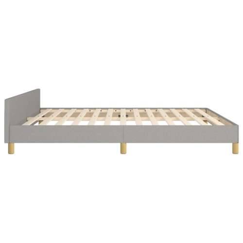 Okvir za krevet bez madraca svjetlosivi 160 x 200 cm od tkanine - Svjetlosiva 160 x 200 cm vodoravne pruge Cijena