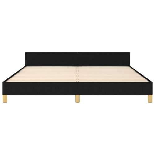 Okvir za krevet bez madraca crni 160x200 cm od tkanine - Crna 160 x 200 cm vodoravne pruge Cijena