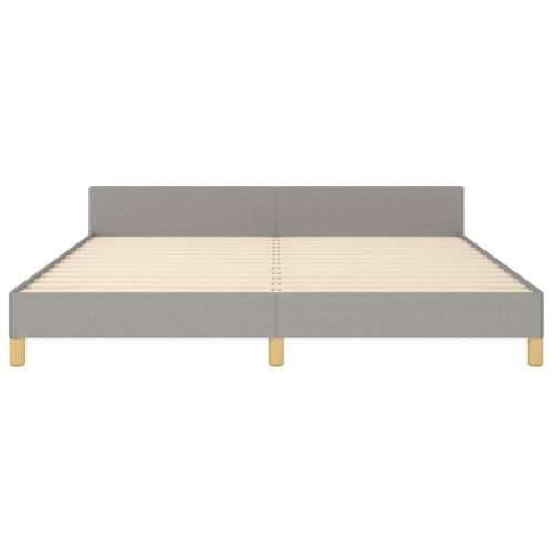 Okvir za krevet bez madraca svjetlosivi 160 x 200 cm od tkanine - Svjetlosiva 160 x 200 cm Okomite pruge Cijena