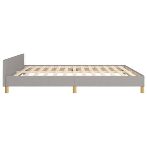 Okvir za krevet bez madraca svjetlosivi 160 x 200 cm od tkanine - Svjetlosiva 160 x 200 cm Okomite pruge Cijena