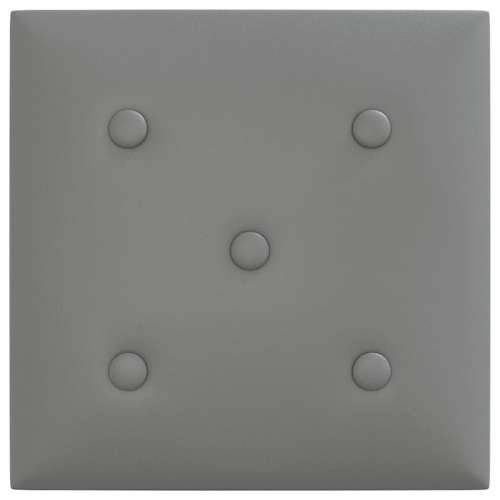 Zidne ploče od umjetne kože 12 kom sive 30 x 30 cm 1,08 m² - Siva 30 x 30 cm 12 Cijena