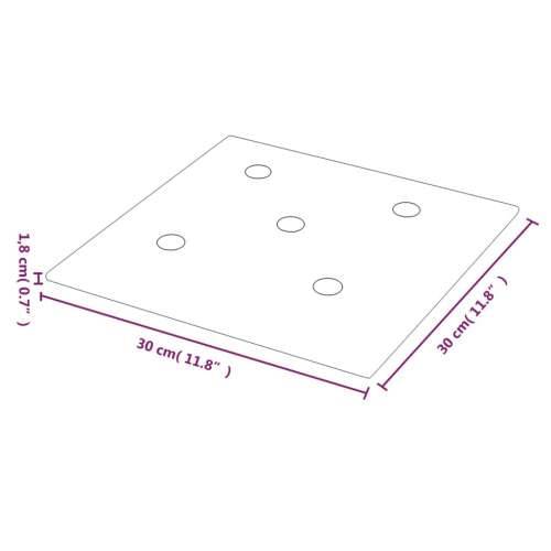 Zidne ploče od umjetne kože 12 kom sive 30 x 30 cm 1,08 m² - Siva 30 x 30 cm 12 Cijena