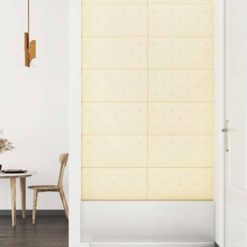Zidne ploče od umjetne kože 12 kom krem 60 x 30 cm 2,16 m² - Krema 60 x 30 cm 12 Cijena