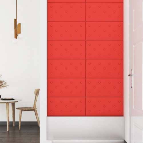 Zidne ploče od umjetne kože 12 kom crvene 60 x 30 cm 2,16 m² - Crvena 60 x 30 cm 12 Cijena