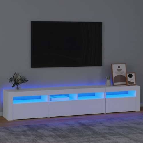 TV ormarić s LED svjetlima bijeli 210x35x40 cm - Bijela 1 210 cm Cijena