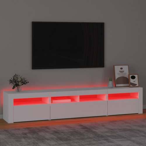 TV ormarić s LED svjetlima bijeli 210x35x40 cm - Bijela 1 210 cm Cijena