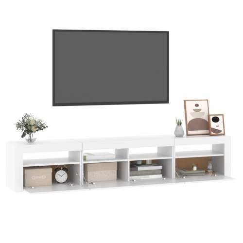 TV ormarić s LED svjetlima bijeli 210x35x40 cm - Bijela 1 210 cm Cijena