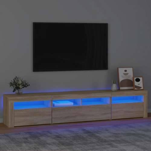TV ormarić s LED svjetlima boja hrasta sonome 210x35x40 cm - sonoma hrast 1 210 cm Cijena