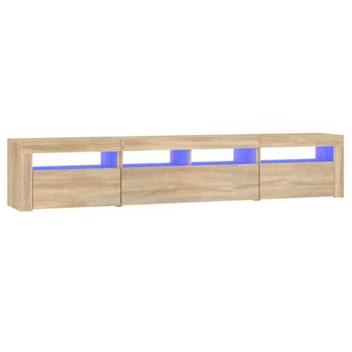 TV ormarić s LED svjetlima boja hrasta sonome 210x35x40 cm - sonoma hrast 1 210 cm Cijena