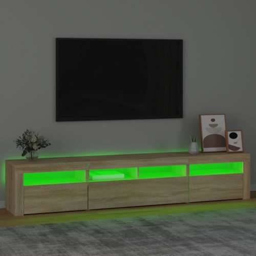 TV ormarić s LED svjetlima boja hrasta sonome 210x35x40 cm - sonoma hrast 1 210 cm Cijena