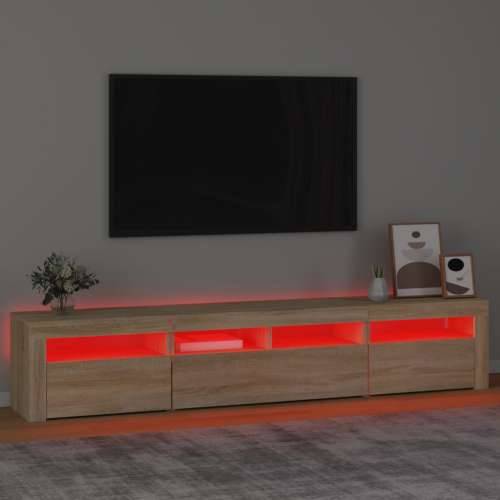 TV ormarić s LED svjetlima boja hrasta sonome 210x35x40 cm - sonoma hrast 1 210 cm Cijena