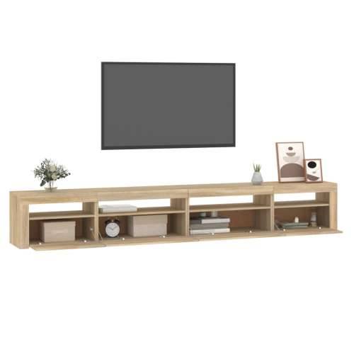 TV ormarić s LED svjetlima boja hrasta sonome 270x35x40 cm - sonoma hrast 1 270 cm Cijena
