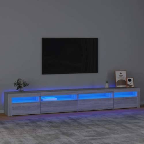 TV ormarić s LED svjetlima boja hrasta sonome 270x35x40 cm - Sivi hrast sonoma 1 270 cm Cijena