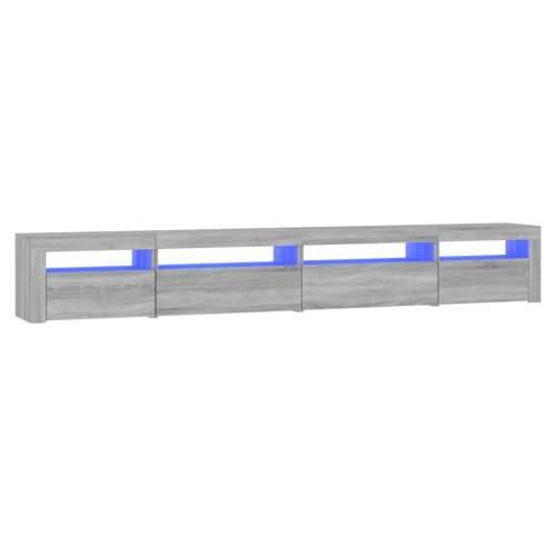 TV ormarić s LED svjetlima boja hrasta sonome 270x35x40 cm - Sivi hrast sonoma 1 270 cm Cijena