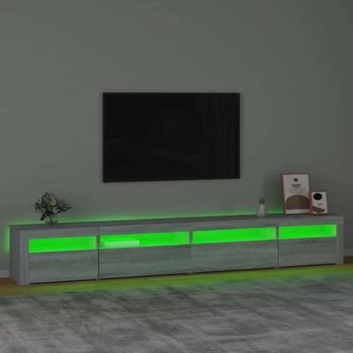 TV ormarić s LED svjetlima boja hrasta sonome 270x35x40 cm - Sivi hrast sonoma 1 270 cm Cijena