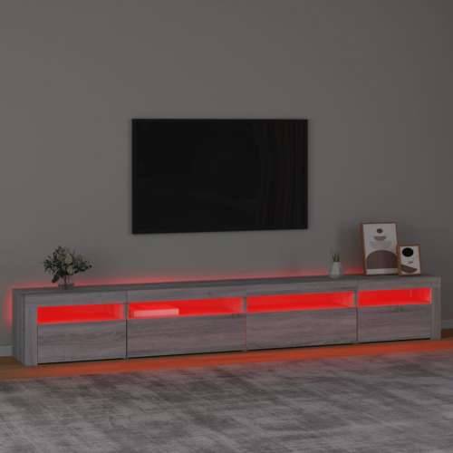 TV ormarić s LED svjetlima boja hrasta sonome 270x35x40 cm - Sivi hrast sonoma 1 270 cm Cijena