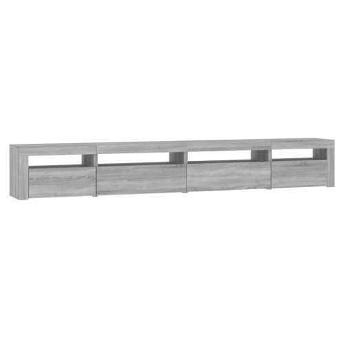 TV ormarić s LED svjetlima boja hrasta sonome 270x35x40 cm - Sivi hrast sonoma 1 270 cm Cijena