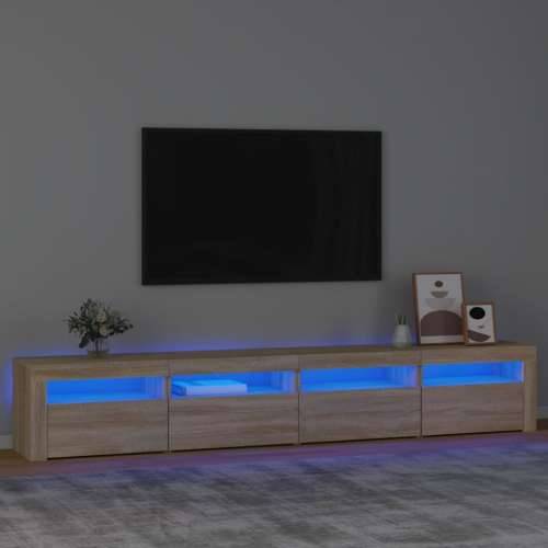 TV ormarić s LED svjetlima boja hrasta sonome 240x35x40 cm - sonoma hrast 1 240 cm Cijena