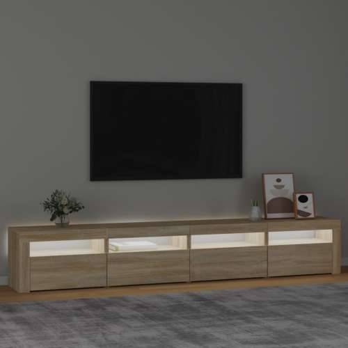 TV ormarić s LED svjetlima boja hrasta sonome 240x35x40 cm - sonoma hrast 1 240 cm Cijena
