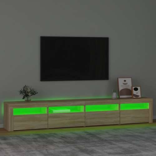TV ormarić s LED svjetlima boja hrasta sonome 240x35x40 cm - sonoma hrast 1 240 cm Cijena
