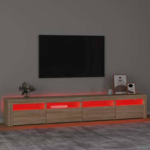 TV ormarić s LED svjetlima boja hrasta sonome 240x35x40 cm - sonoma hrast 1 240 cm Cijena