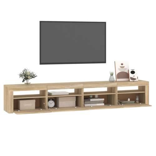 TV ormarić s LED svjetlima boja hrasta sonome 240x35x40 cm - sonoma hrast 1 240 cm Cijena