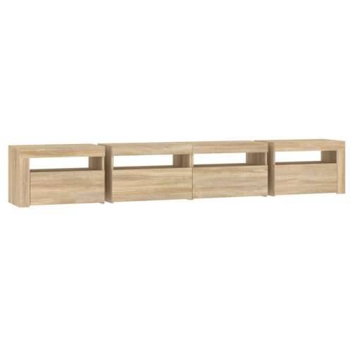 TV ormarić s LED svjetlima boja hrasta sonome 240x35x40 cm - sonoma hrast 1 240 cm Cijena